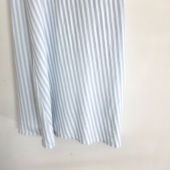 Striped Blue Button-Down Dress - Picture 6 of 9